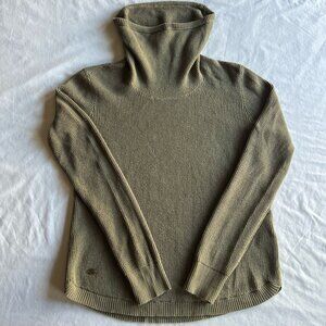 Lauren Ralph Lauren Olive Green Knit Cowl Turtleneck Sweater - Women's Small